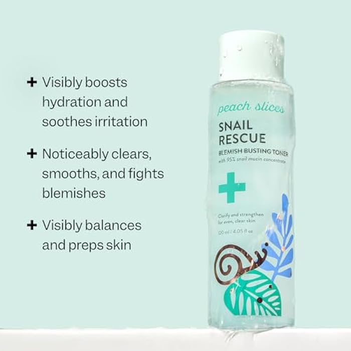 Peach Slices - Snail Rescue Blemish Busting Toner (4.05 oz) - 95% Snail Mucin Concentrate - Clarify, Strengthen, Balance - Hyaluronic Acid & CICA - Vegan & Cruelty Free - Korean Skin Care & Beauty - Image 2