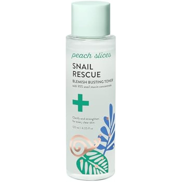 Peach Slices - Snail Rescue Blemish Busting Toner (4.05 oz) - 95% Snail Mucin Concentrate - Clarify, Strengthen, Balance - Hyaluronic Acid & CICA - Vegan & Cruelty Free - Korean Skin Care & Beauty - Image 1