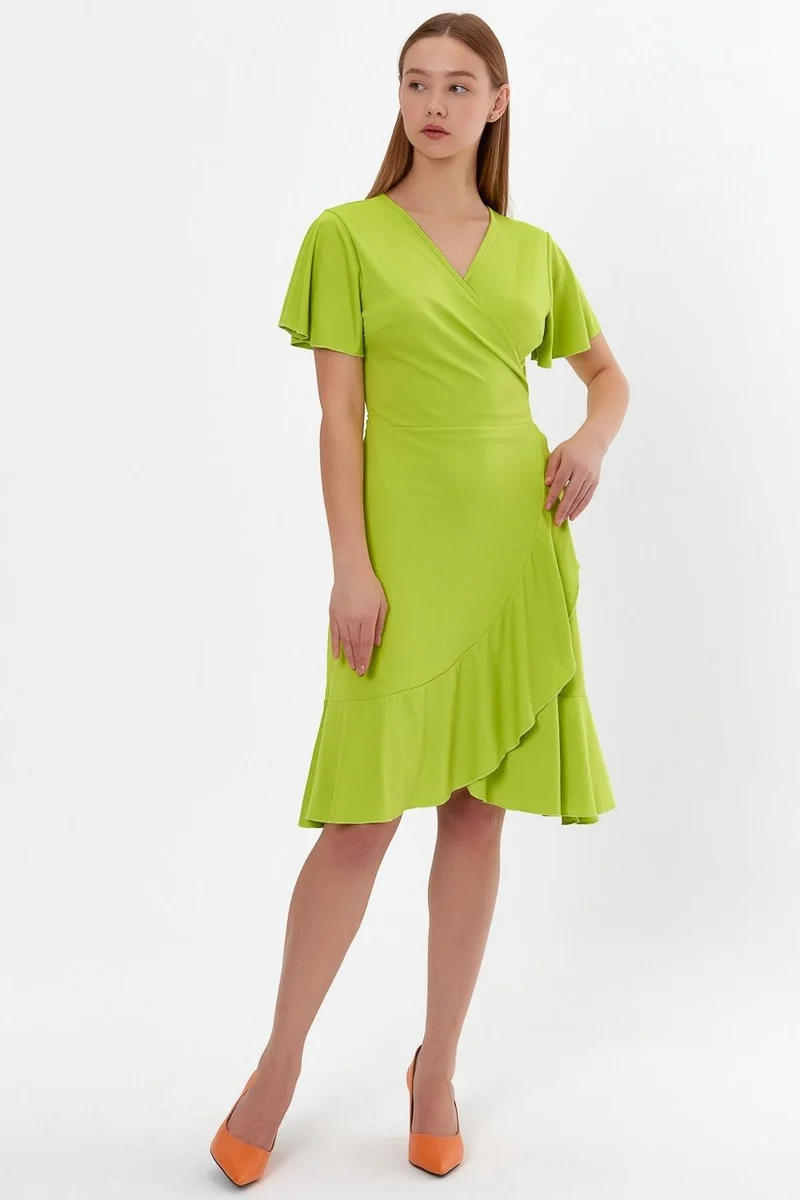الكسندر جاردي Ruffled Wrap Dress