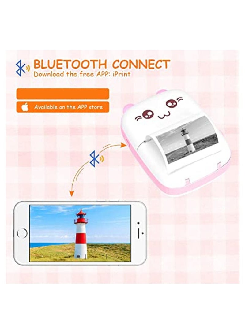 DIGI CORE Mini Portable Thermal Wireless Printer with 1 Roll Paper And Bluetooth Thermal Printer Wireless Pocket Label Printer  For Printing Mobile Phone Pictures Receipts Notes Lists Printer  - Image 2