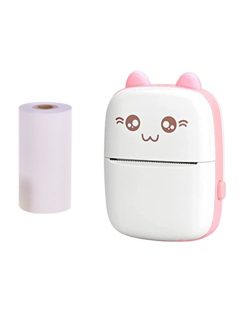 DIGI CORE Mini Portable Thermal Wireless Printer with 1 Roll Paper And Bluetooth Thermal Printer Wireless Pocket Label Printer  For Printing Mobile Phone Pictures Receipts Notes Lists Printer  - Image 1