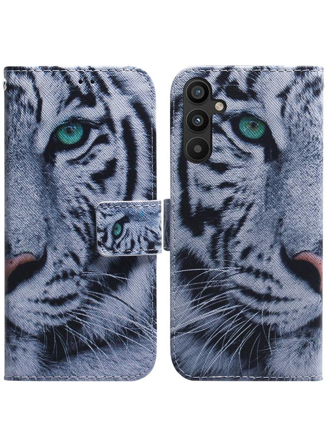 اس-توب جراب هاتف Samsung Galaxy A54 5G برسومات ملونة من الجلد القابل للطي - Image 1