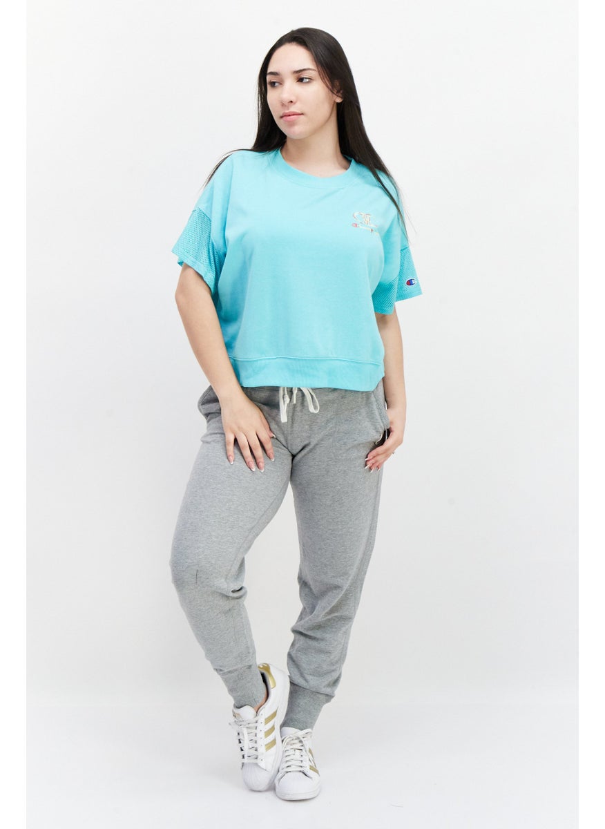 Champion - Women Sportswear Fit Short Sleeves Outdoors Top, Turquoise - Image 1