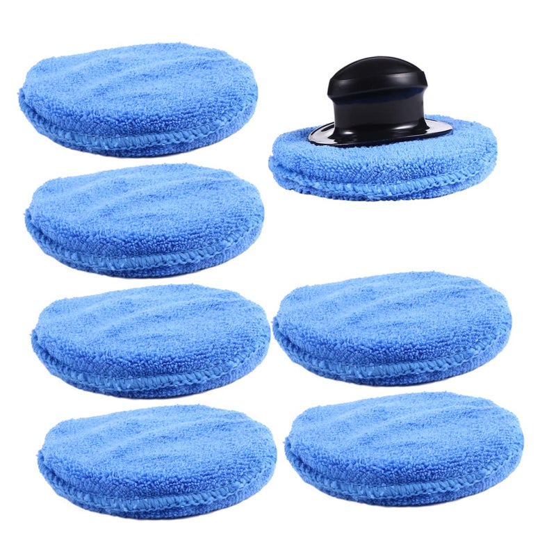 8Pcs Car Waxing Sponge Pads with Handle for Polishing and Scratch Removal - Image 2