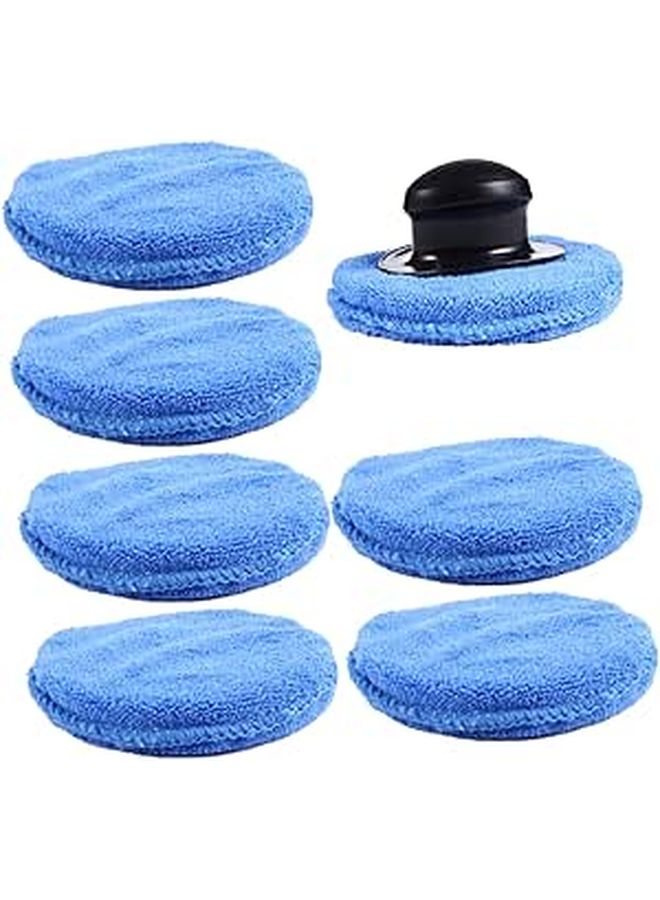 8Pcs Car Waxing Sponge Pads with Handle for Polishing and Scratch Removal - Image 1