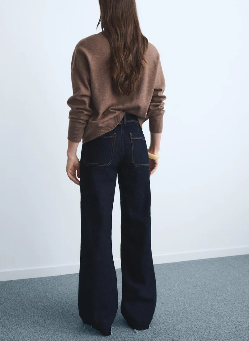 مانجو Catherin culotte high-rise jeans