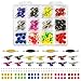 DisplayMore 14Pcs Multicolour Trucks 48Pcs Wheels 60Pcs Screws 30PCS Nuts 4PCS Spanner Tool for 96mm Fingerboard Skateboard Wooden Deck Parts - Image 3