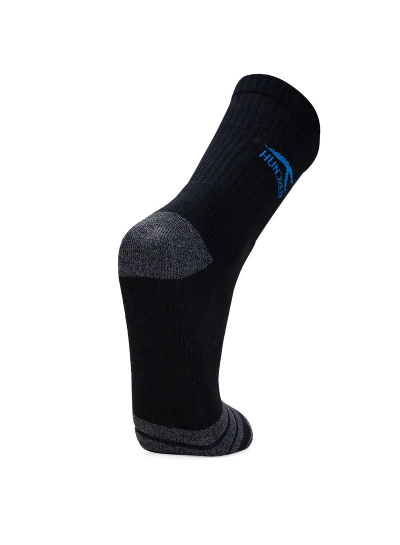 HUNDRED Men'S Sports Socks High Quarter (Black) (Hbas-3M055-2) - Image 3
