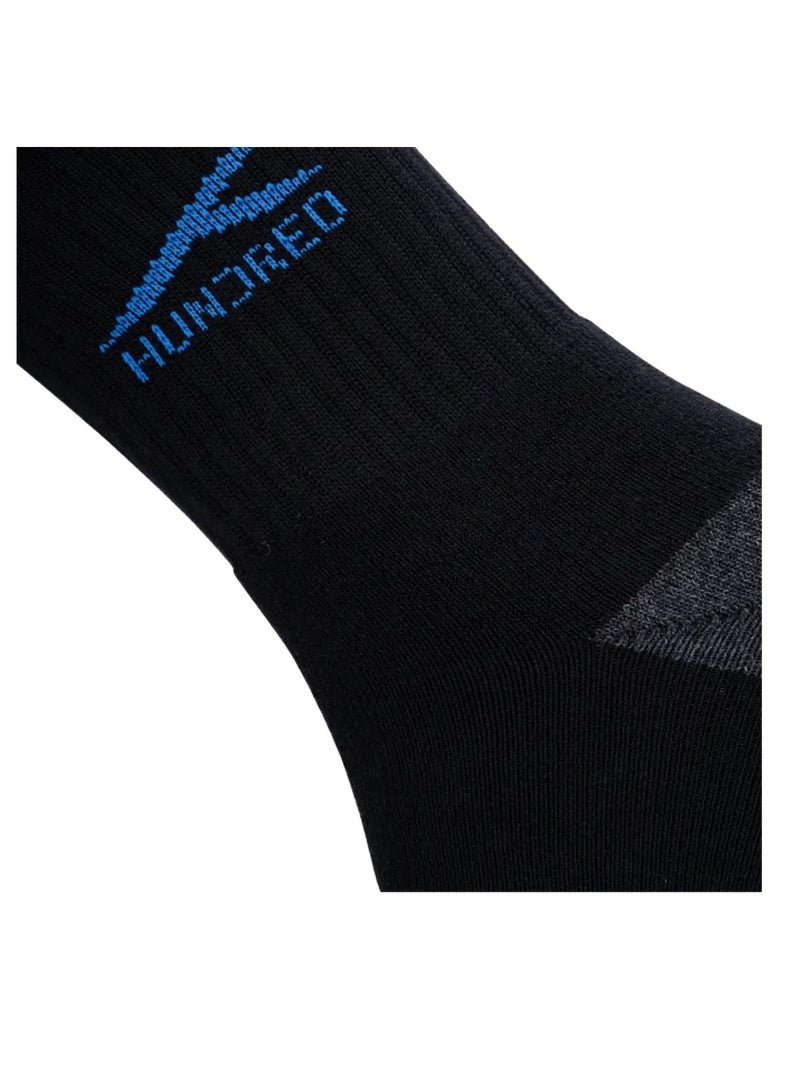 HUNDRED Men'S Sports Socks High Quarter (Black) (Hbas-3M055-2) - Image 4