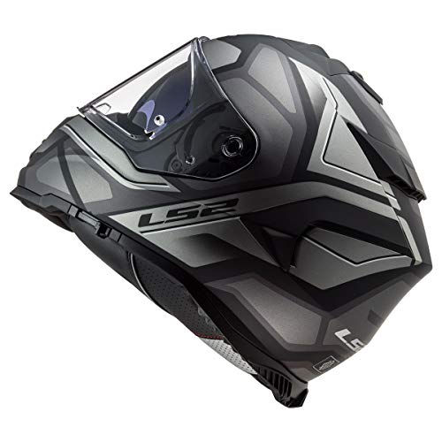 LS2 خوذة LS2 هيلمتس أسولت للدراجات النارية كاملة الوجه مع درع شمس (بيتر Matte أسود/جرافيت/رمادي - متوسط) - Image 3