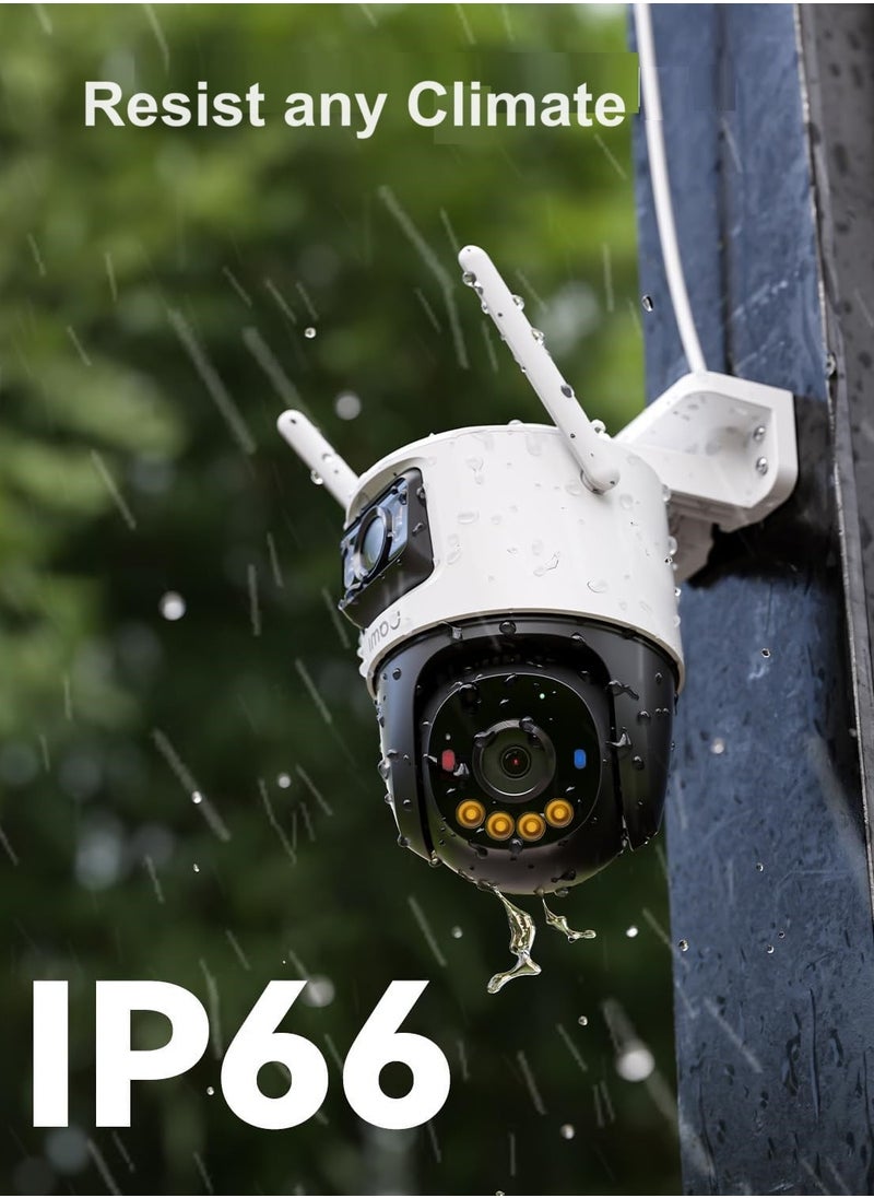 IMOU - Cruiser Dual Lens 6MP 3K Outdoor WiFi Surveillance Camera, Resolution (3MP fixed lens and 3MP PT lens), Color Night Vision up to 30m, AI Person/Vehicle Detection, Automatic PT Tracking, Two-Way Audio, IP66 (IPC-S7XEN-6M0WED) - Image 1