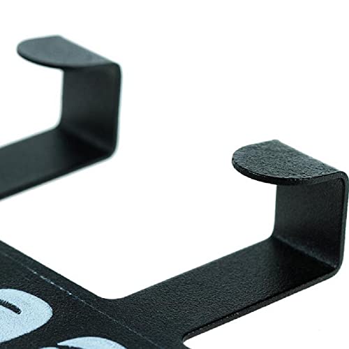 AKRIZA Multipurpose Over The Door Hook Rack Metal 6 Hooks Hanger Storage Holder Hanging Coat Hat Wardrobe Storage (Black) - Image 5