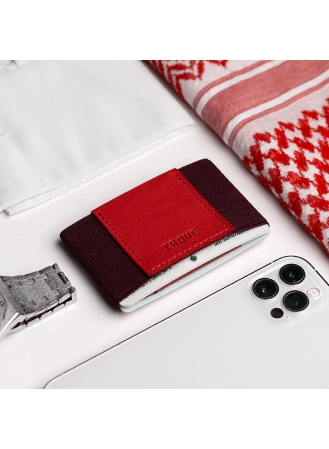 Trove Red and burgundy card wallet from Trove. - Image 4