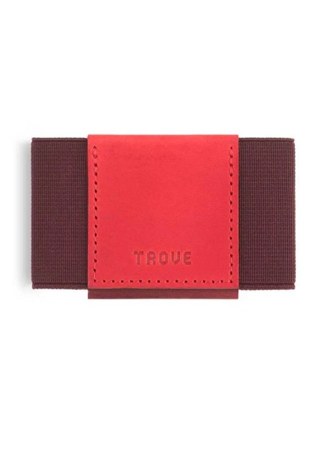 Trove Red and burgundy card wallet from Trove. - Image 1