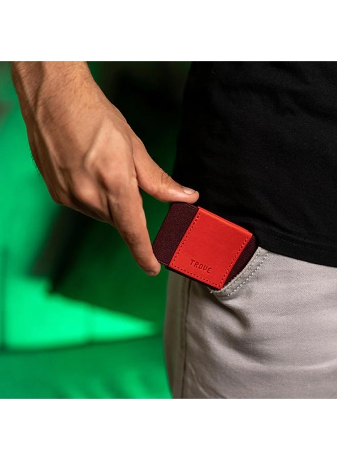 Trove Red and burgundy card wallet from Trove. - Image 5
