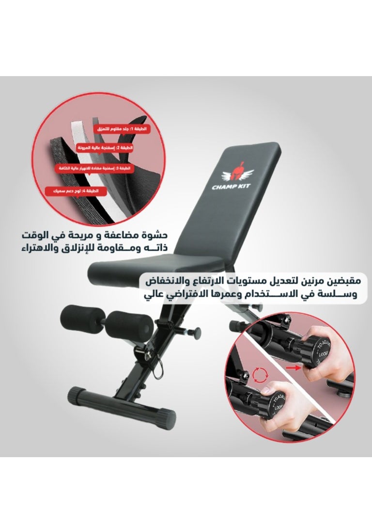 Adjustable Weight Bench Full Body Workout Multi-Purpose Foldable Incline Decline Exercise Workout Bench for Home Gym