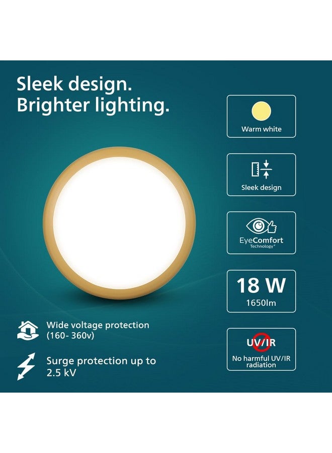 PHILIPS 18W LED Surface Ceiling Light | Decorative Saturn Ceiling Light for Home| Warm White, Pack of 1 - Image 2