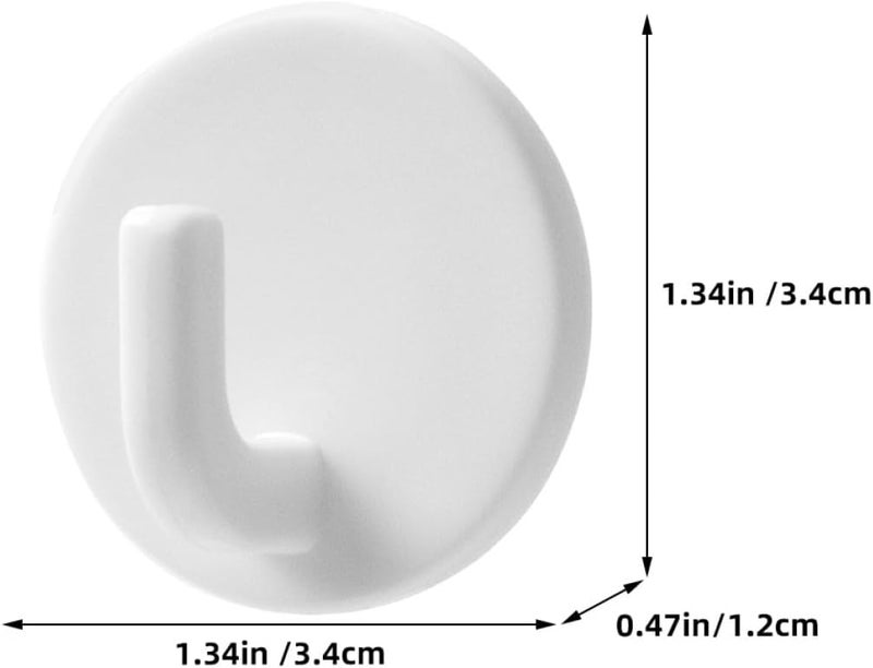 DECHOUS Self Adhesive Small Wall Hooks 6pcs Strong Sticky Round Hooks No Drilling Damage for Bathroom Kitchen Towel Coat Hanger Home Storage Organization - Image 2