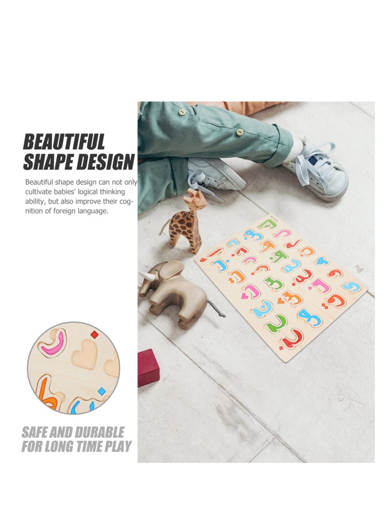 لوحة ألغاز شكل الحروف العربية والأرقام للأطفال - ألعاب تعلم جigsaw التعليمية، كتل ممتعة لتطوير المهارات، هدية مثالية للتعلم المبكر! - Image 5