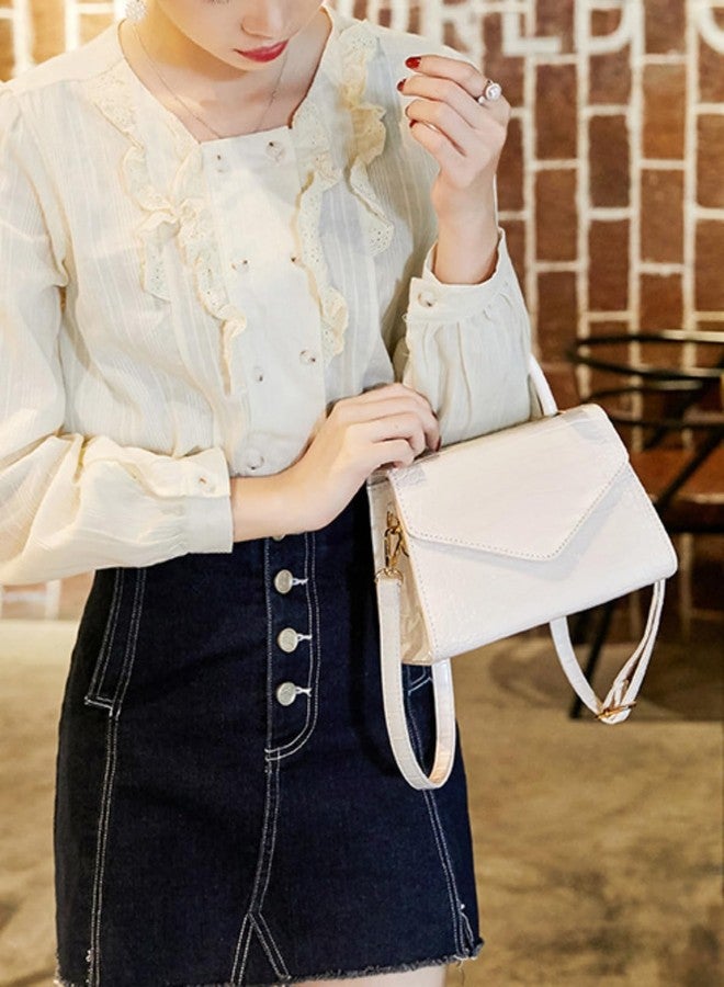 Tellrain Top Handle Bag Trendy Women Satchel Handbag Cute Purse Crossbody Shoulder Mini Clutch Classic Purse Retro Crocodile - Image 2