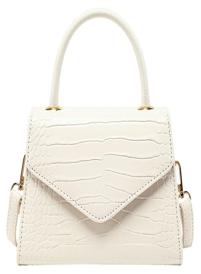 Tellrain Top Handle Bag Trendy Women Satchel Handbag Cute Purse Crossbody Shoulder Mini Clutch Classic Purse Retro Crocodile - Image 1