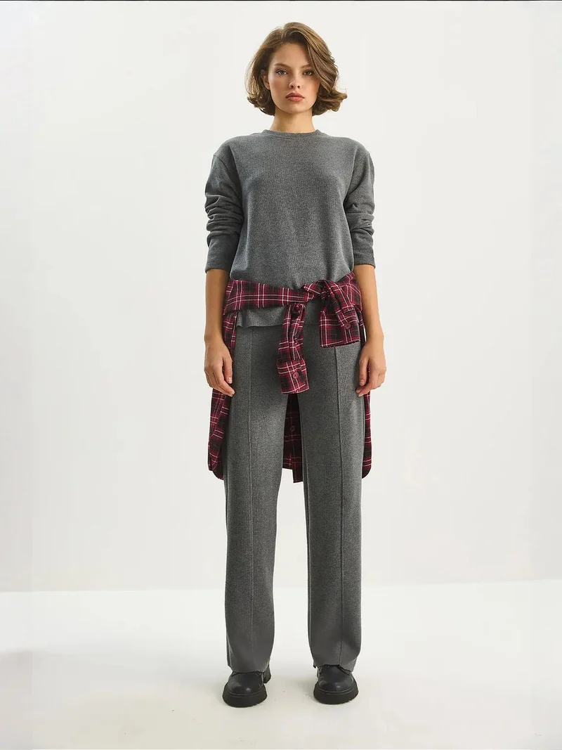 بيانكو لوتشي طقم قطعتين من لوكسي محبوك مضلع