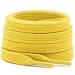 DELELE Solid Flat Shoe Laces Hollow Thick Light Yellow Shoelaces for Sneakers 2 Pair 79 inch - Image 2
