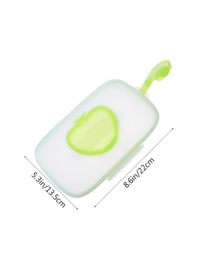 Beauenty silvercnc On- The- Go Wipes Dispenser Baby Outdoor Travel Stroller Wet Wipes Box Refillable Container for Car Bathroom Living Room Green - Image 4