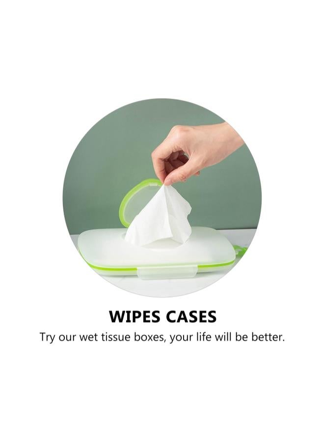 Beauenty silvercnc On- The- Go Wipes Dispenser Baby Outdoor Travel Stroller Wet Wipes Box Refillable Container for Car Bathroom Living Room Green - Image 3