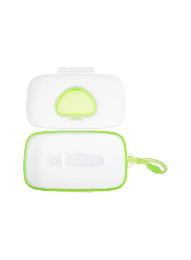 Beauenty silvercnc On- The- Go Wipes Dispenser Baby Outdoor Travel Stroller Wet Wipes Box Refillable Container for Car Bathroom Living Room Green - Image 1