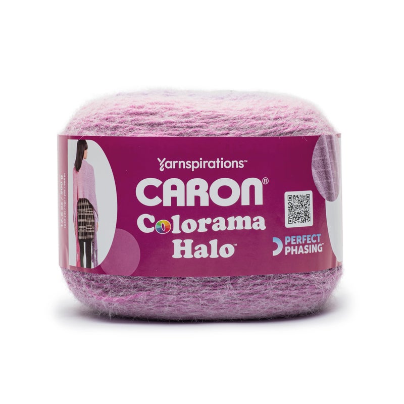 Caron Colorama Halo Perfect Phasing 500g  1 Pack of 1059 Yards176 oz Purple Orchid 71 Acrylic 18 Nylon 11 Polyester Yarn