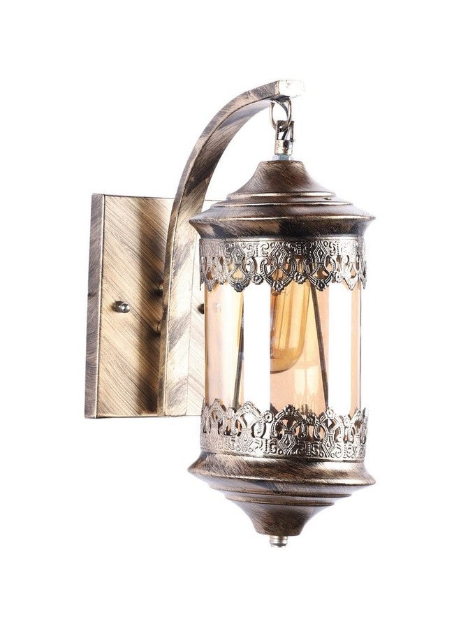 DarkVision Vintage Inspired Golden Antique Wall Sconce Metal Finish Decorative Classic Wall Light for Traditional Living Rooms, Bedrooms, Hallways, or Staircase Accents (with Bulb) - Image 3