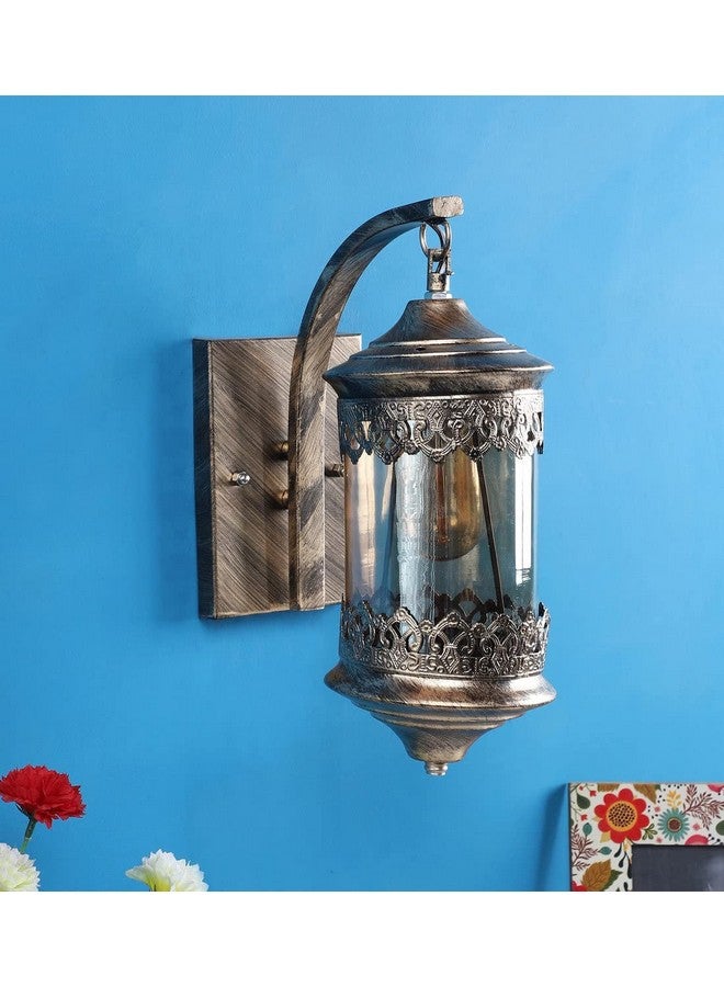 DarkVision Vintage Inspired Golden Antique Wall Sconce Metal Finish Decorative Classic Wall Light for Traditional Living Rooms, Bedrooms, Hallways, or Staircase Accents (with Bulb) - Image 2