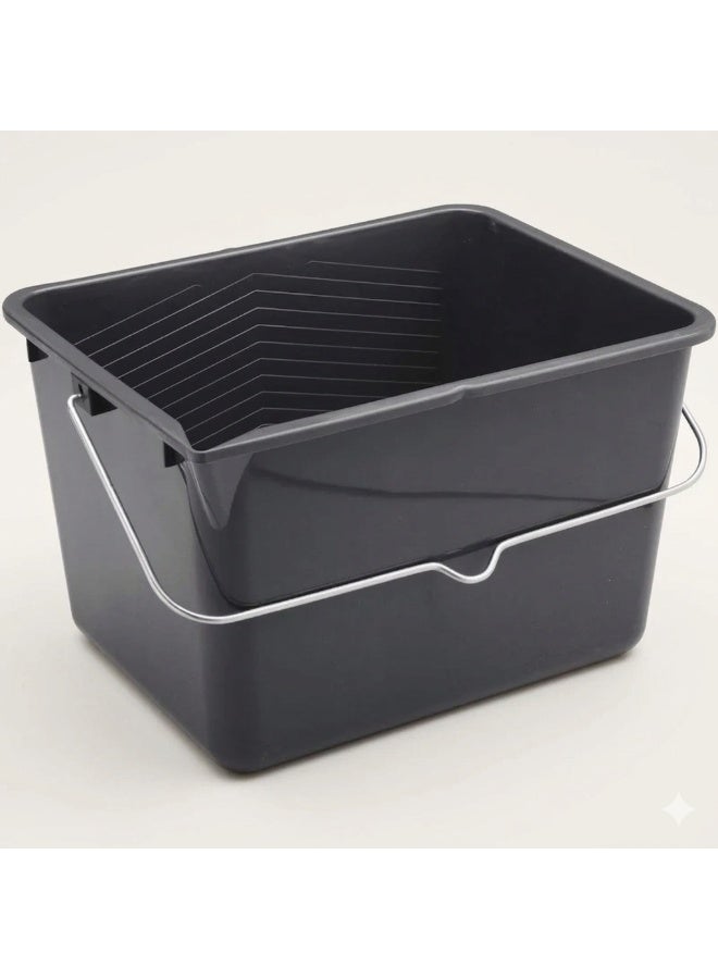 14 Litre Paint Bucket – Heavy Duty Plastic Paint Pail with Metal Handle for Painting & Decorating (1 Piece)