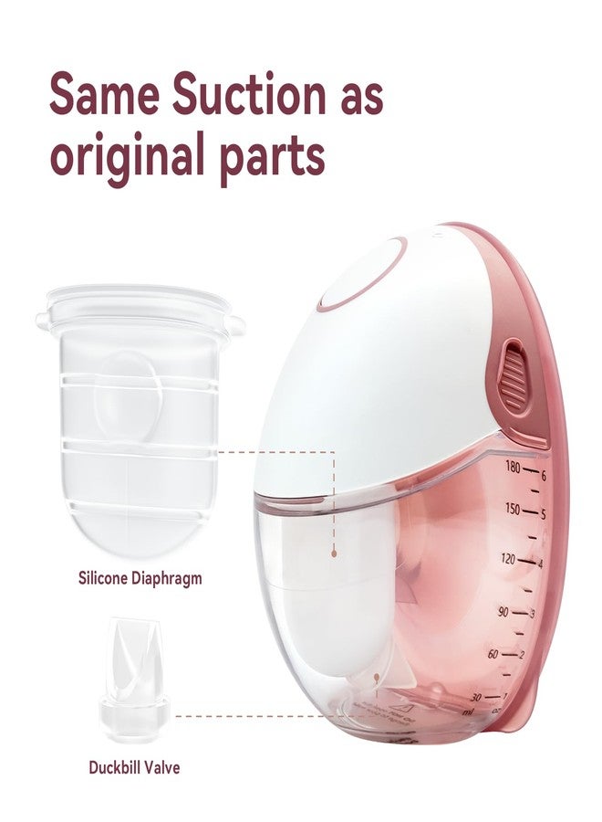 GOTOCUT Diaphragm & Duckbill Valve Set Compatible with Momcozy M6 Breast Pump, Includes 4 Duckbill Valves and 2 Diaphragms, Pump Parts Works with Mobile Style M6 - Image 2