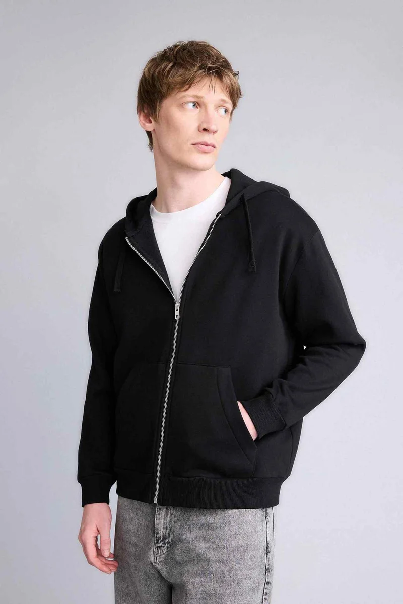 ديفاكتو Relax Fit Soft Fleece Lined Thick Fabric Hoodie