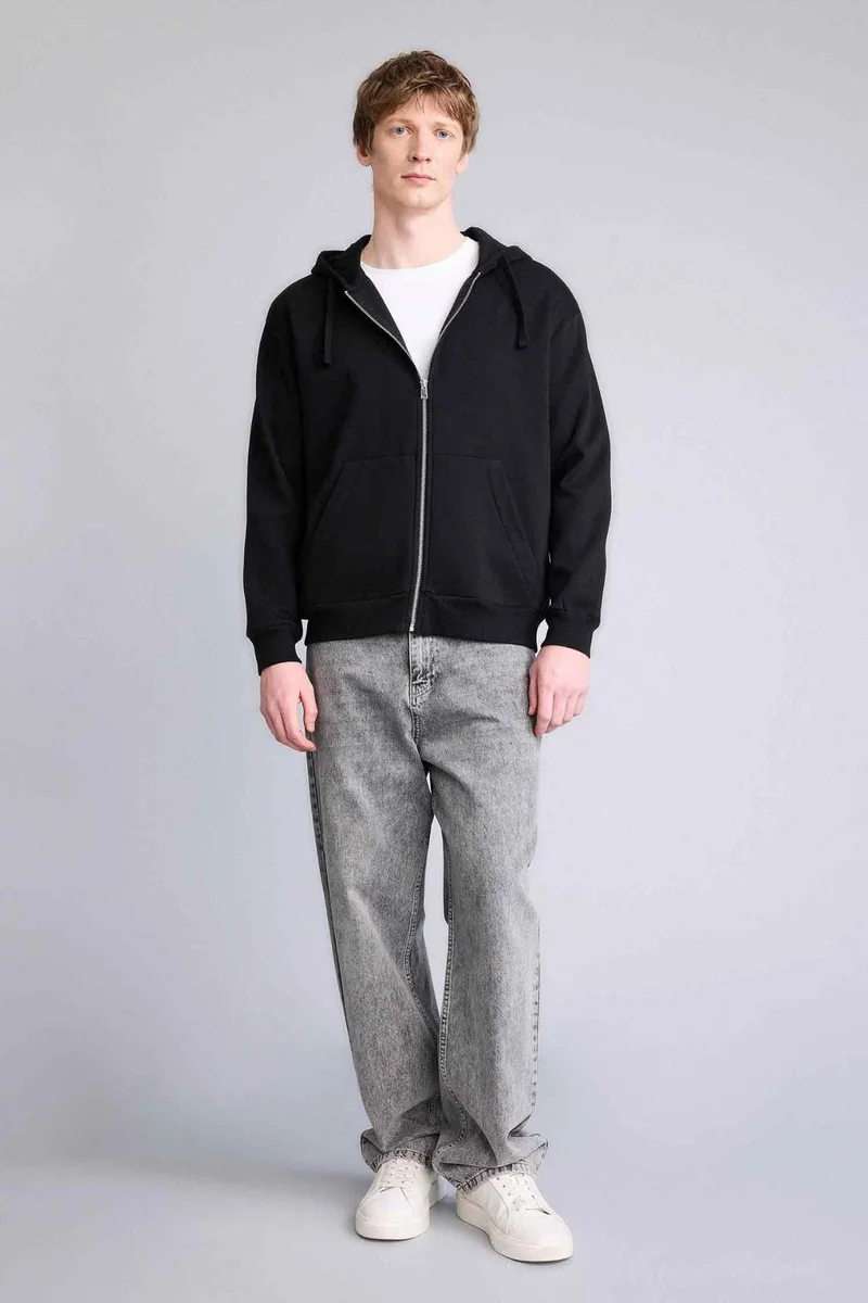 ديفاكتو Relax Fit Soft Fleece Lined Thick Fabric Hoodie