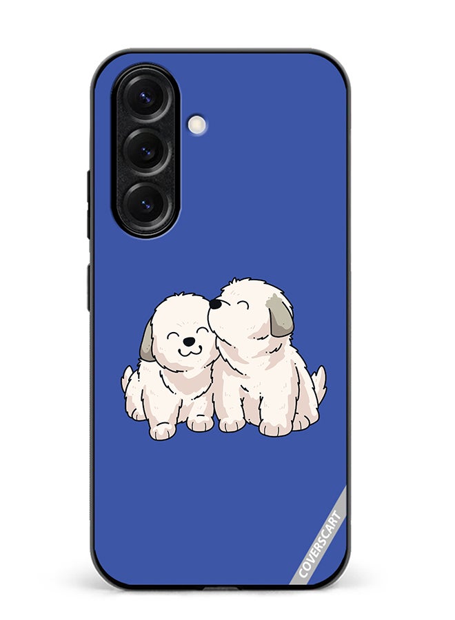 VR CREATIVE Protective Case Cover For Samsung Galaxy S25 Plus Cute Puppies Design Multicolour