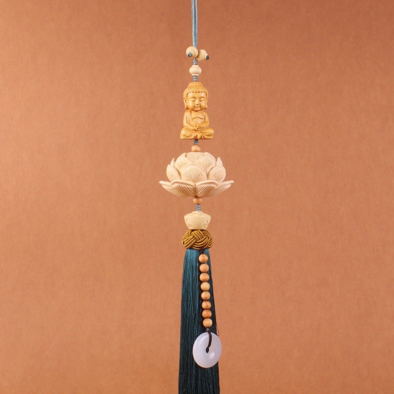 Creative Lotus Car Pendant Charm Buddha Blue 