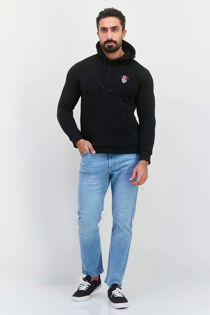 MEMBERS ONLY Men Embroidered Logo Long Sleeves Hoodie, Black - Image 4