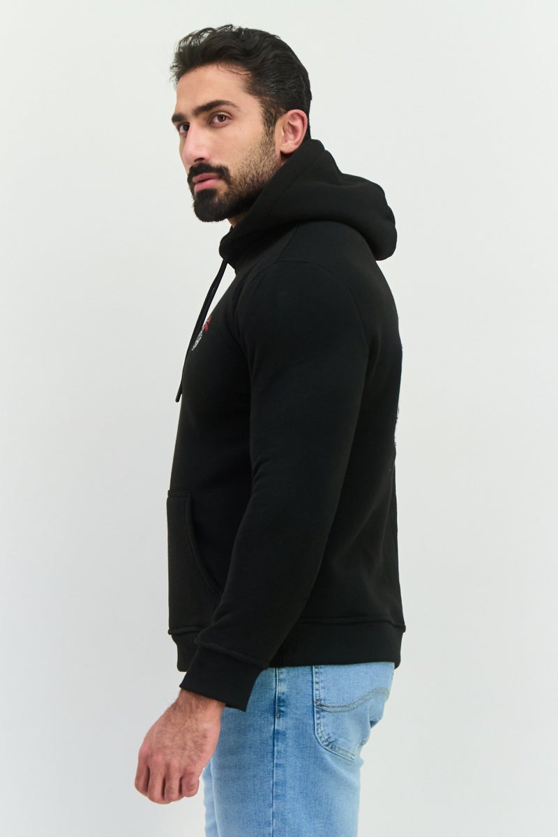 MEMBERS ONLY Men Embroidered Logo Long Sleeves Hoodie, Black - Image 2