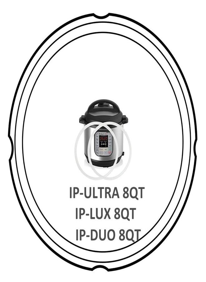 ZoneFly Silicone Sealing Ring for Instant Pot - 8 Quart, Food-grade Silicone Fits Duo, Duo Plus, Ultra, Viva - 2 Pack - Image 3