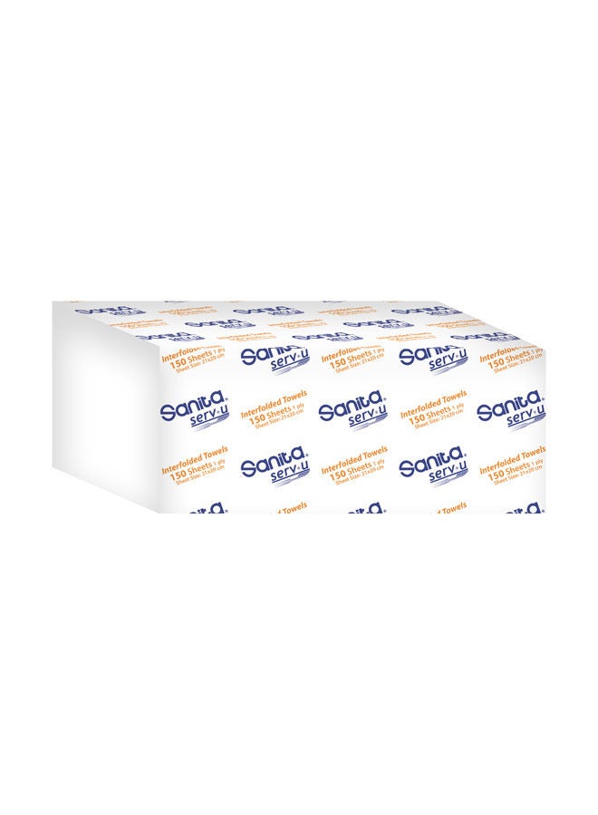 Sanita 150 Sheets Interfold Towel Tissue 