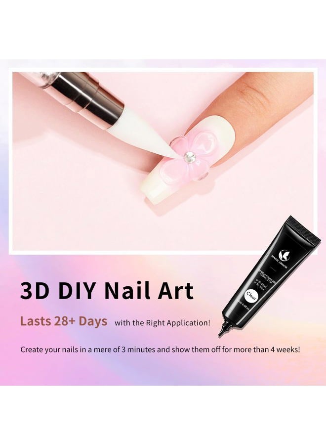 MAGIC ARMOR 15g 3D Nail Gel Sculpting Gel Nail Art Glue for Nail Art Designs DIY Nail Craving Molding Gel for 3D Gel Nail Art Polish Painting Drawing Gel Sculpture Gel Nail Decoration Manicure Clear - Image 2
