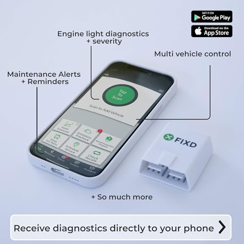 FIXD ماسح ضوئي OBD2 بلوتوث FIXD للسيارات - قارئات رموز السيارات وأدوات الفحص لـ iPhone و Android - أداة تشخيص السيارات اللاسلكية OBD2 لفحص المحرك وإصلاح جميع السيارات والمركبات من عام 1996 أو أحدث (3 عبوات) - Image 4