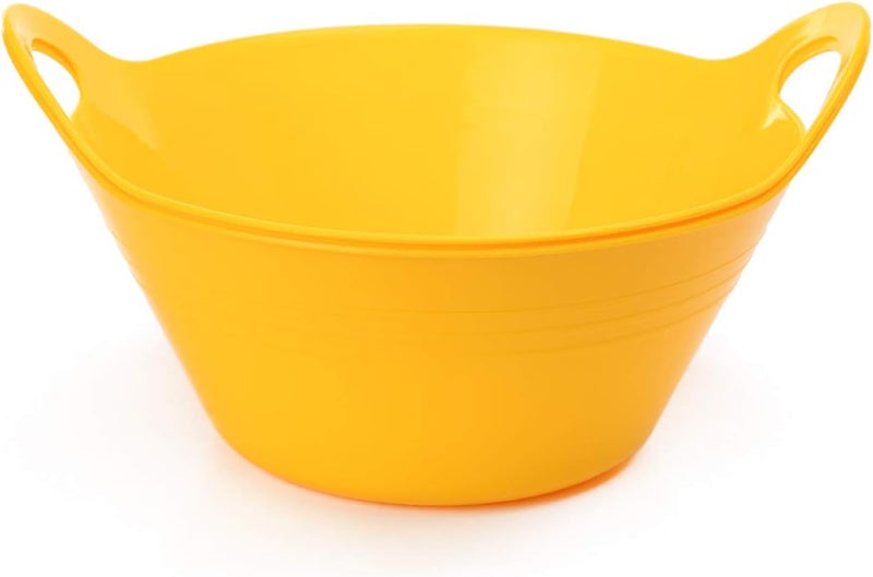Mintra Office Mintra Home Plastic Bowls with Handles 18L Medium 2pk Yellow - Image 2