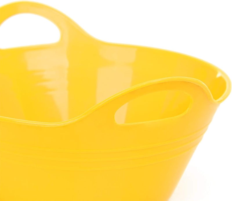 Mintra Office Mintra Home Plastic Bowls with Handles 18L Medium 2pk Yellow - Image 3