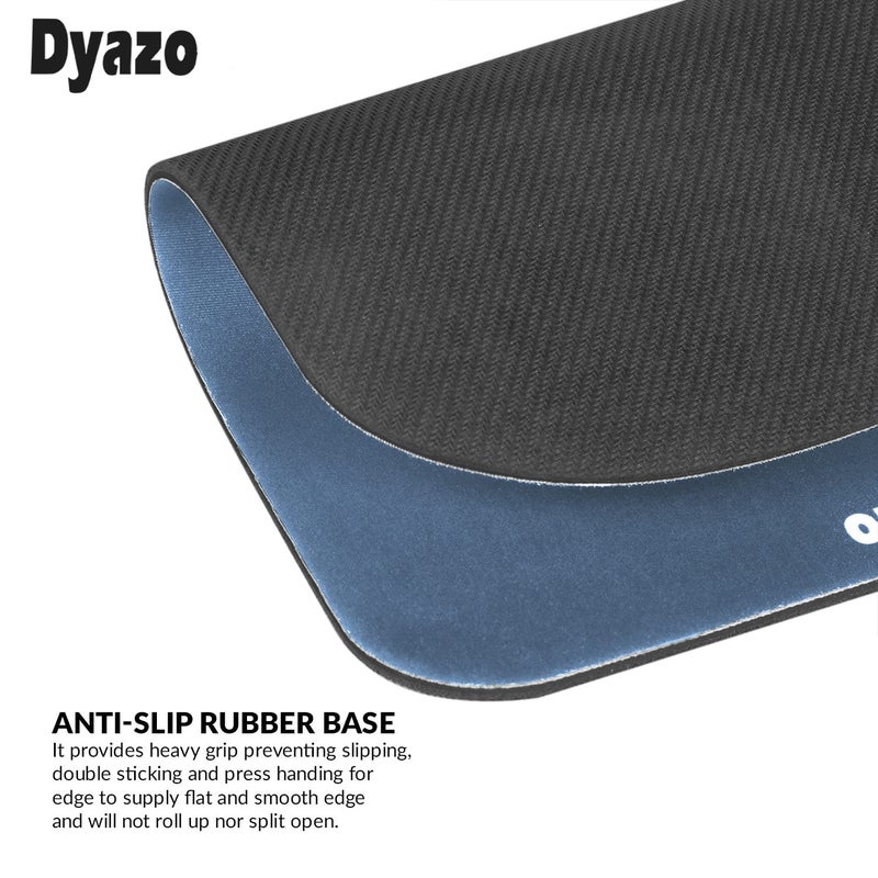 Dyazo Memory-Foam Gel Mouse Pad with Wrist Rest Support Non Slip Rubber Base Mousepad Suitable for Computer, Laptop, Notebooks Gaming (Blue) - Image 4
