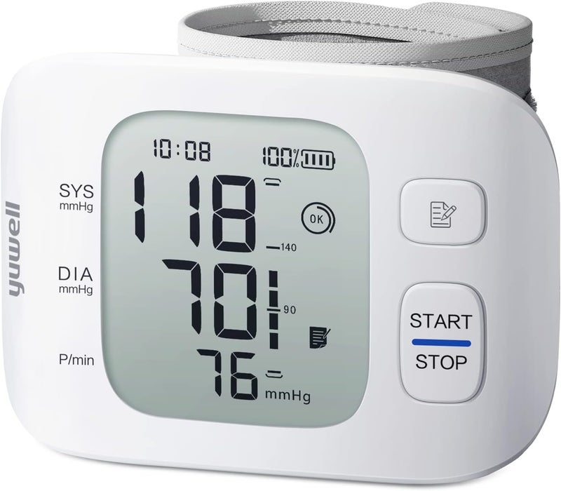 yuwell Rechargeable Wrist Blood Pressure Monitors for Home Use Large Blood Pressure Cuff Wrist with Voice Broadcast Blood Pressure Machine with Irregular Heartbeat Including Travel Case  USB Cable - Image 1