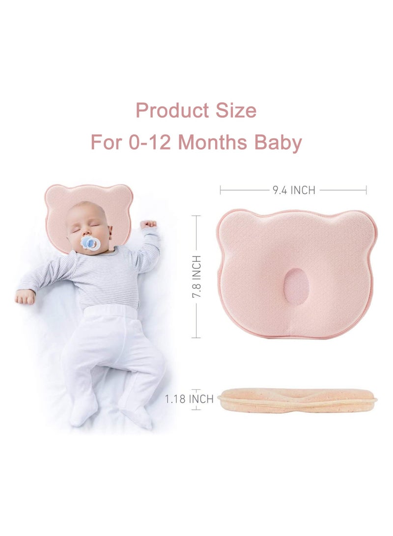 مارلا مول وسادة الطفل ، وسادة الطفل لمنع متلازمة الرأس المسطح ، لينة رغوة الذاكرة وسادة مع غطاء قابل للغسل - Image 2